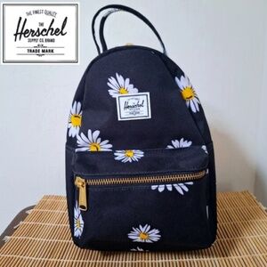 Herschel Daisies Black Mini Backpack